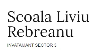 Fotografie de la Școala Gimnazială "Liviu Rebreanu"